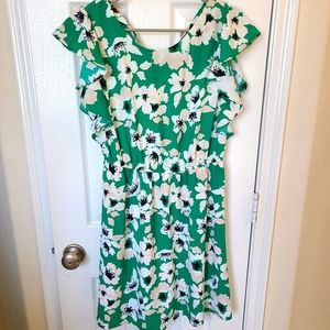 Floral Green Dress